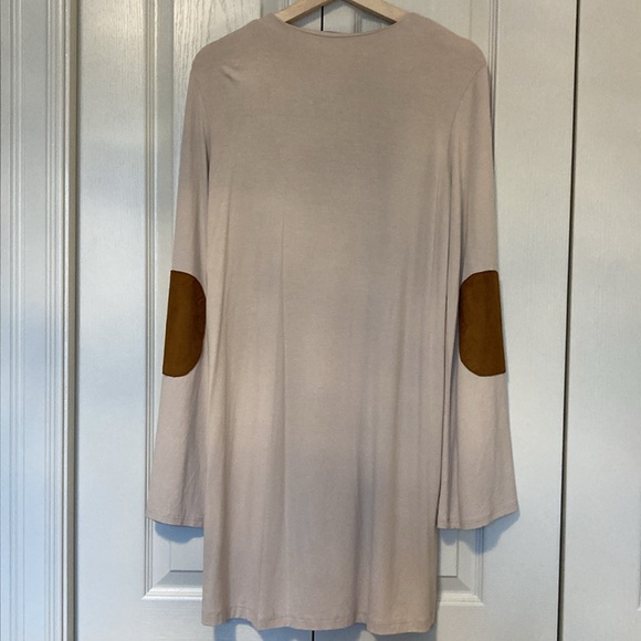 EUC Tasha Polizzi long bell sleeve dress-suede laced front. Size medium. - Picture 5 of 5